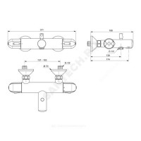 Смеситель для ванны с душем ceratherm 25 термостат ideal standard a6423aa