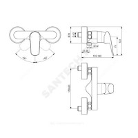 Смеситель для душа ceraflex одноручный ideal standard b1720aa