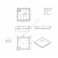 Поддон душевой чугунный квадрат 800х800х167 (упаковка 15 штук) универсал (новокузнецк)