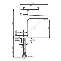 Смеситель для умывальника cerafine d одноручный ideal standard bc553aa