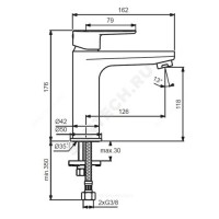 Смеситель для умывальника cerafine o одноручный ideal standard bc554aa