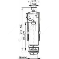 Арматура для бачка сливная кнопка хром старт-стоп a2000-chrom alca plast