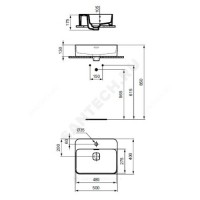 Умывальник мебельный strada ii vessel 50 ideal standard t296601