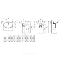 Умывальник подвесной esedra 60 ideal standard t279801