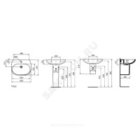 Умывальник подвесной tesi 60 ideal standard t352201