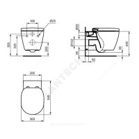 Унитаз подвесной connect aquablade без сиденья ideal standard e047901