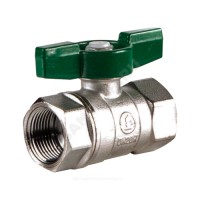 Кран шаровой латунь хром r251w ду 32 ру35 вр бабочка giacomini r251wx026