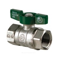 Кран шаровой латунь хром r251w ду 32 ру35 вр бабочка giacomini r251wx026