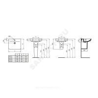 Умывальник подвесной connect air cube 60 ideal standard e074201