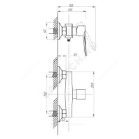 Смеситель для душа серия steel псм 300-4 одноручный профсан psm-300-4