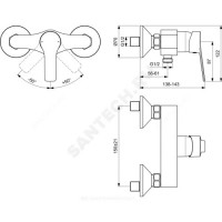 Смес/Душ entella однор б/к ideal standard bc235aa