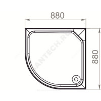 Поддон акрил fit 99 900х900х150 domani-spa ds05f99l0000у