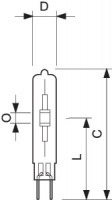 Лампа газоразрядная металлогалогенная MASTER CDM-TC 70W/842 73Вт трубчатая 4200К G8.5 PHILIPS 928094605129