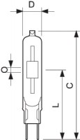 Лампа газоразрядная металлогалогенная MASTER CDM-TC 70W/842 73Вт трубчатая 4200К G8.5 PHILIPS 928094605129