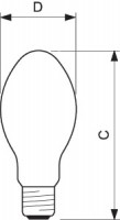 Лампа газоразрядная ртутно-вольфрамовая прямого включения ML 160Вт эллипсоидная E27 225-235V SG 1SL/24 PHILIPS 928095056891