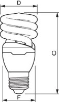 Лампа люминесцентная компакт. Tornado T2 8y 15Вт E27 спиральная 2700К WW PHILIPS 929689848112 / 871829166292100