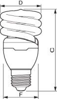 Лампа люминесцентная компакт. Tornado T2 8y 20Вт E27 спиральная 2700К WW PHILIPS 929689848313 / 871829166296900