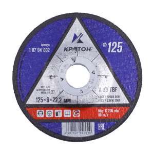 Круг для шлифования a30tbf 125х6.0х22.2 кратон 1 07 04 002