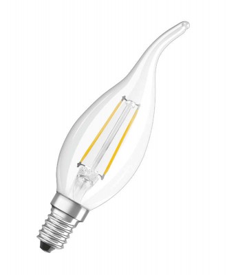 Лампа светодиодная филаментная LED STAR CLASSIC BA 40 4W/827 230V FIL FS1 E14 OSRAM 4058075055452