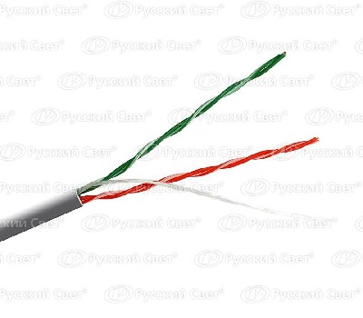 Кабель utp 2х2х0.52 кат.5e омедн. алюм. (м) cabletech