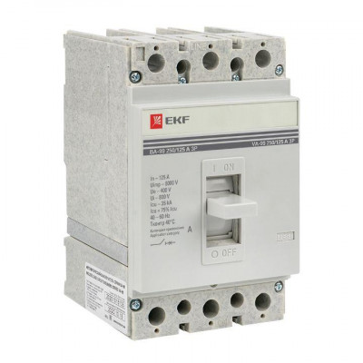 Выключатель автоматический 3п 250/125А 35кА ВА-99 PROxima EKF mccb99-250-125