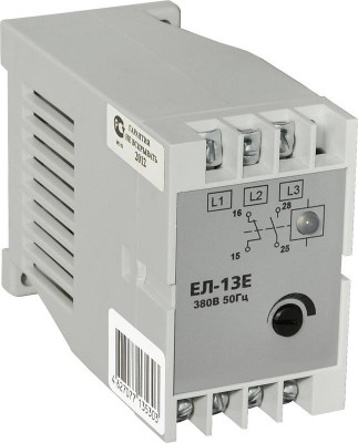 Реле контроля трехфазного напряжения ЕЛ-13Е 400В 50Гц задержка срабатывания 0.1-10с ток контактов исполнительного реле 5А 1з+1р УХЛ4 Реле и Автоматика A8222-34125704