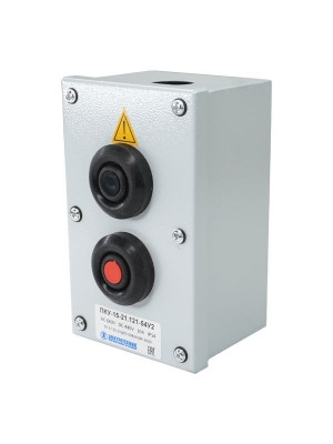 Пост кнопочный ПКУ-15-21.121-54 У2 (1хВК30-10-11110-54 (1з+1р) черн. + 1хВК30-10-11110-54 (1з+1р) красн. + PG-19) пост управления Электротехник ET054487