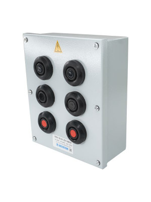 Пост управления ПКУ-15-21.231-54 У2 (4хВК30-10-11110-54 (1з+1р) черн. + 2хВК30-10-11110-54 (1з+1р) красн. + PG-36) Электротехник ET054503