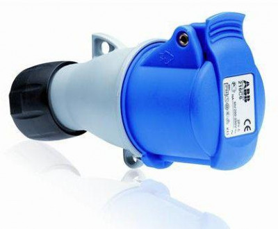 Розетка кабельная 32А 2P+E IP44 ABB 2CMA193528R1000