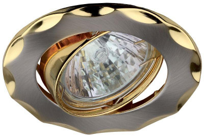 Светильник точечный KL12A SN/G 50Вт MR16 12В поворотн. литой 