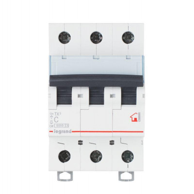 Выключатель автоматический модульный 3п C 32А 10кА TX3 6000 3мод. 400В Leg 403947