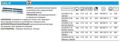 Светильник 436 ars/r 4х36вт g13 ip20 ст 1015000510