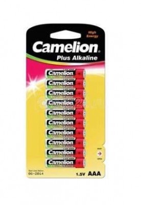 Элемент питания алкалиновый AAA/LR03 1.5В Plus Alkaline LR03-BP10 (блист.10шт) Camelion 3221