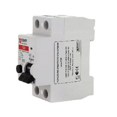 Выключатель диф. тока 2п 40a 30ma тип ac УЗО (эл-мех) экф elcb-2-40-30-em не вып