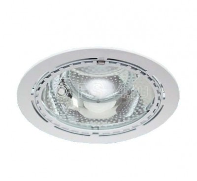 Светильник downlight 226 01 01 круглый встраиваемый для компакт. люм. лампы 2х26вт e27 со стеклом бел. италмак it8143