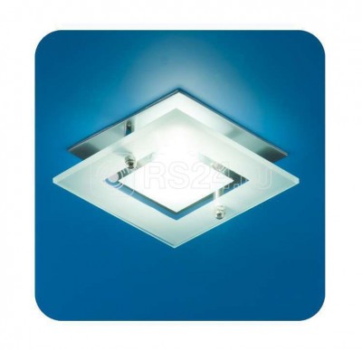 Светильник quartz 51 3 12 с накладным стеклом квадрат. mr16 мат. хром италмак it8060