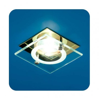 Светильник quartz 51 4 04 с накладным стеклом квадрат. mr16 зол. италмак it8061