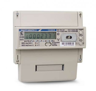 Счетчик CE303 R33 543-JAZ 3ф 5-10А класс точн. 0.5S/0.5 многотариф. оптопорт RS-485 ЭР Моск. вр. Энергомера 101004003009112