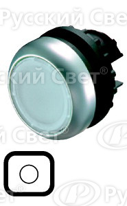 Головка управляющая кнопки с подсветкой M22-DL-W EATON 216922
