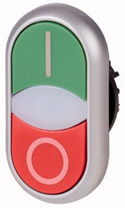 Кнопка двойная M22-DDL-GR-GB1/GB0 EATON 216702