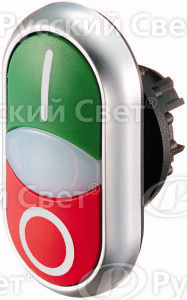 Кнопка сдвоеная M22-DDL-GR-X1/X0 EATON 216700