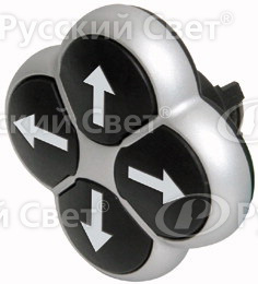 Кнопка 4х-позиц. со стрелками без фикс. M22-D4-S-X7 черн. EATON 286336
