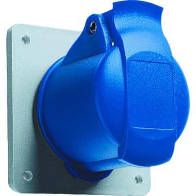 Розетка панельная 216RU9 16А 2P+E 9ч с прямым унифицир. фланцем IP44 ABB 2CMA193171R1000