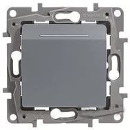 Выключатель карточный 1-кл. СП Etika 2А IP20 с выдержкой времени и подсветкой для гостиничных номеров механизм алюм. Leg 672493
