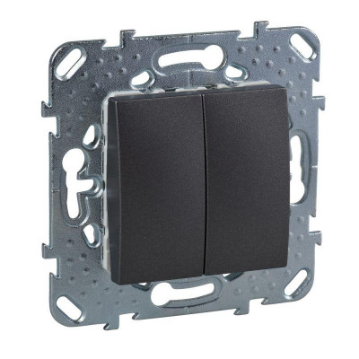 Выключатель 2-кл. СП Unica TOP 10А IP20 (сх. 5) механизм графит SchE MGU5.211.12ZD