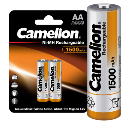 Аккумулятор AA/R6 1500мА.ч NI-MN BP-2 металлик (блист.2шт) Camelion 3510