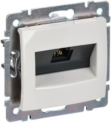 Розетка компьютерная 1-м СП Valena RJ45 UTP механизм бел. (DIY-упак.) IEK 694286