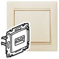 Розетка компьютерная 1-м СП Valena RJ45 UTP механизм сл. кость (DIY-упак.) IEK 695624
