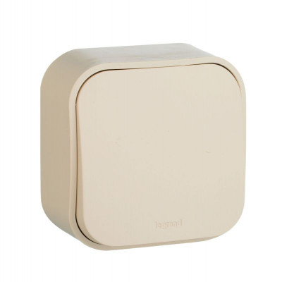 Выключатель кнопочный 1-кл. ОП Quteo 6А сл. кость IEK 782235