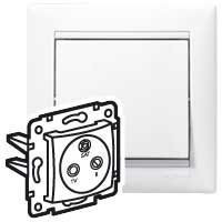 Розетка телевизионная оконечная TV/FM/SAT СП Valena 10дБ механизм бел. (DIY-упак.) IEK 694277